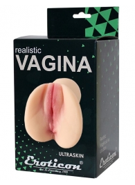 Телесный реалистичный мастурбатор-вагина и анус 3D - Eroticon - в Абакане купить с доставкой