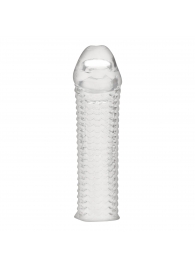 Текстурированная насадка на пенис Clear Textured Penis Enhancing Sleeve Extension - 16,5 см. - BlueLine - в Абакане купить с доставкой