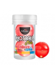 Лубрикант на масляной основе Hot Ball Plus с охлаждающе-разогревающим эффектом (2 шарика по 3 гр.) - HotFlowers - купить с доставкой в Абакане
