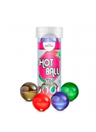 Ароматизированный лубрикант Hot Ball Mix на масляной основе (4 шарика по 3 гр.) - HotFlowers - купить с доставкой в Абакане
