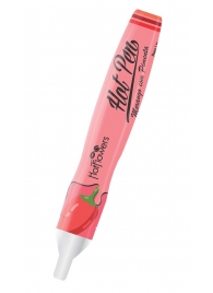 Ручка для рисования на теле Hot Pen со вкусом клубники и острого перца - HotFlowers - купить с доставкой в Абакане