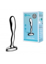 Стальной стимулятор простаты Stainless Steel Prostate Plug - 11,5 см. - b-Vibe - в Абакане купить с доставкой