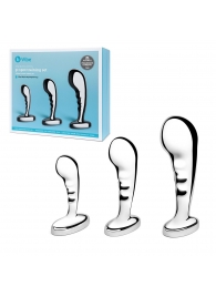 Набор из 3 стальных стимуляторов простаты Stainless Steel P-spot Training Set - b-Vibe - в Абакане купить с доставкой