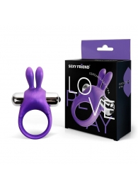 Фиолетовое эрекционное виброкольцо с ушками - Bior toys - в Абакане купить с доставкой