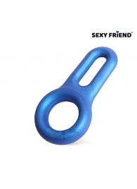 Голубое эрекционное кольцо с петлёй - Bior toys - в Абакане купить с доставкой