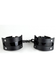 Чёрные наручники с вставкой «Пятница» - Sitabella - купить с доставкой в Абакане