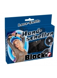 Черные меховые наручники Love Cuffs Black - Orion - купить с доставкой в Абакане