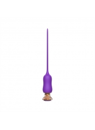 Фиолетовый тонкий стимулятор Nipple Vibrator - 23 см. - I-MOON - купить с доставкой в Абакане