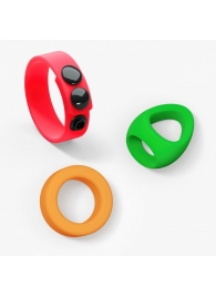 Набор из 3 разноцветных эрекционных колец Kit Neon Ring - Love to Love - в Абакане купить с доставкой