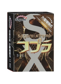 Суженные к основанию презервативы Sagami Xtreme COBRA - 3 шт. - Sagami - купить с доставкой в Абакане
