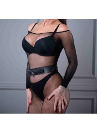Черный кожаный пояс Sex Game - БДСМ Арсенал - купить с доставкой в Абакане
