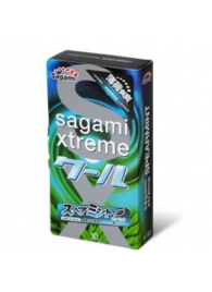 Презервативы Sagami Xtreme Mint с ароматом мяты - 10 шт. - Sagami - купить с доставкой в Абакане