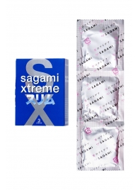 Розовые презервативы Sagami Xtreme FEEL FIT 3D - 3 шт. - Sagami - купить с доставкой в Абакане