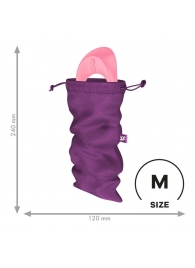 Фиолетовый мешочек для хранения игрушек Treasure Bag M - Satisfyer - купить с доставкой в Абакане