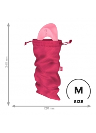 Розовый мешочек для хранения игрушек Treasure Bag M - Satisfyer - купить с доставкой в Абакане