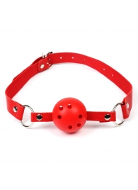 Красный кляп-шар с отверстиями для дыхания - Сима-Ленд - купить с доставкой в Абакане