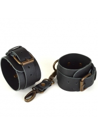 Черные кожаные наручники IDEAL - Sitabella - купить с доставкой в Абакане