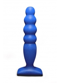 Синий анальный стимулятор Large Bubble Plug - 14,5 см. - Lola Games