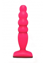 Розовый анальный стимулятор Large Bubble Plug - 14,5 см. - Lola Games