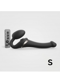Черный безремневой страпон Multi Orgasm Size S с клиторальной стимуляцией - Strap-on-me - купить с доставкой в Абакане