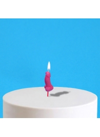 Розовая свеча на торт в форме фаллоса - 4,5 см. - Сима-Ленд - купить с доставкой в Абакане