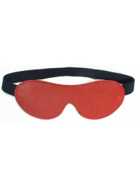 Красная кожаная маска на глаза - БДСМ Арсенал - купить с доставкой в Абакане