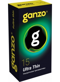 Прозрачные ультратонкие презервативы Ganzo Ultra thin - 15 шт. - Ganzo - купить с доставкой в Абакане