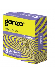 Тонкие презервативы для большей чувствительности Ganzo Sence - 3 шт. - Ganzo - купить с доставкой в Абакане