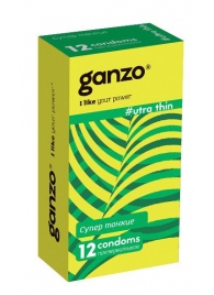 Ультратонкие презервативы Ganzo Ultra thin - 12 шт. - Ganzo - купить с доставкой в Абакане