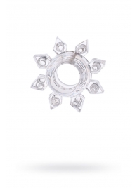 Прозрачное гелевое эрекционное кольцо-звезда - Toyfa Basic - в Абакане купить с доставкой