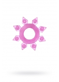 Розовое гелевое эрекционное кольцо-звезда - Toyfa Basic - в Абакане купить с доставкой