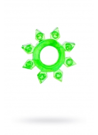 Зеленое эрекционное кольцо-звезда - Toyfa Basic - в Абакане купить с доставкой