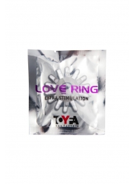 Прозрачное гелевое эрекционное кольцо с шипиками - Toyfa Basic - в Абакане купить с доставкой