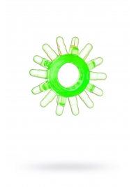 Зеленое эрекционное кольцо с шипами - Toyfa Basic - в Абакане купить с доставкой