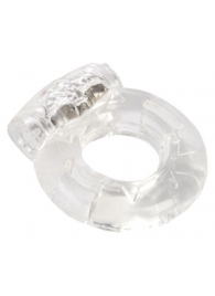Толстое прозрачное эрекционное кольцо с вибратором - Toyfa Basic - в Абакане купить с доставкой
