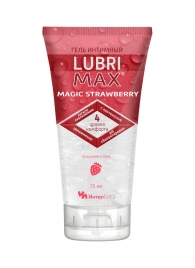 Интимный гель-смазка на водной основе Lubrimax Magic Strawberry - 75 мл. - ИнтелБИО - купить с доставкой в Абакане