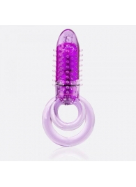 Фиолетовое виброкольцо с подхватом мошонки DOUBLE O 8 PURPLE - Screaming O - в Абакане купить с доставкой