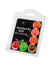 Набор из 6 шариков с ароматизированными массажными маслами Brazilian Balls - Secret Play - купить с доставкой в Абакане