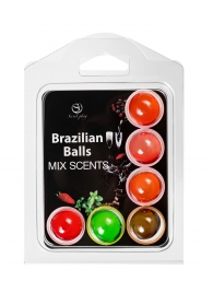 Набор из 6 шариков с ароматизированными массажными маслами Brazilian Balls - Secret Play - купить с доставкой в Абакане