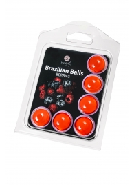 Набор из 6 шариков с массажным маслом Brazilian Balls с ароматом ягод - Secret Play - купить с доставкой в Абакане