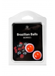 Набор из 2 шариков с массажным маслом Brazilian Balls с ароматом ягод - Secret Play - купить с доставкой в Абакане