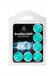 Набор из 6 шариков с массажным маслом Brazilian Balls с охлаждающим эффектом - Secret Play - купить с доставкой в Абакане