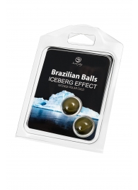 Набор из 2 шариков с массажным маслом Brazilian Balls с ледяным эффектом - Secret Play - купить с доставкой в Абакане