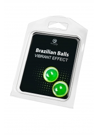 Набор из 2 шариков с массажным маслом Brazilian Balls с эффектом вибрации - Secret Play - купить с доставкой в Абакане