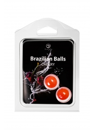 Набор из 2 шариков с массажным маслом Brazilian Balls с ароматом вишни - Secret Play - купить с доставкой в Абакане