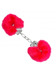 Красные меховые наручники Love с ключиками - Baile - купить с доставкой в Абакане