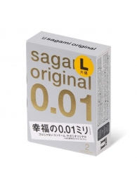 Презервативы Sagami Original 0.01 L-size увеличенного размера - 2 шт. - Sagami - купить с доставкой в Абакане