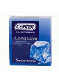 Презервативы с продлевающей смазкой Contex Long Love - 3 шт. - Contex - купить с доставкой в Абакане