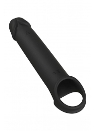 Черная насадка-удлинитель с вибрацией Vibrating Extender With Remote - Dream Toys - в Абакане купить с доставкой