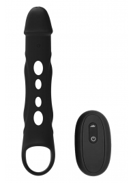 Черная насадка-удлинитель Vibrating Extender With Remote с вибрацией - Dream Toys - в Абакане купить с доставкой